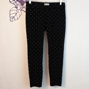 Old Navy Pixie pants black w/white polka dots 0071
